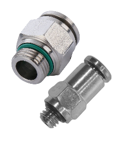 Racor Recto Rosca Recta Inoxidable